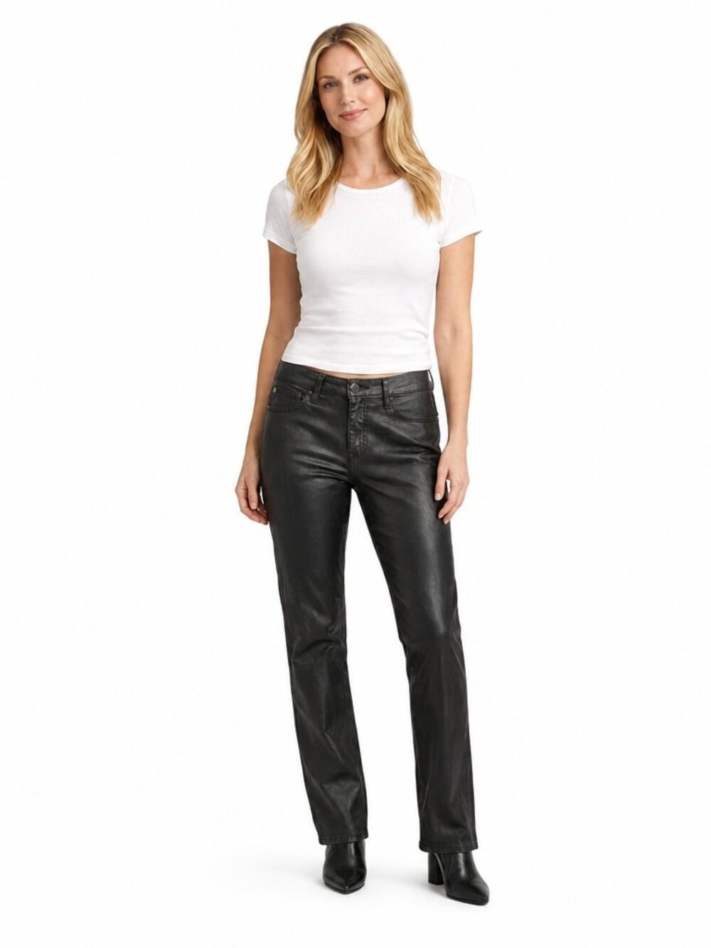 Hudson High Rise Bootcut Black Coated Jeans | Size 32 | Luxe Stretch Fit